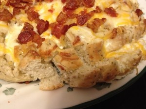 Bacon and Cheese Pull Apart Bread 