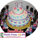 Sweet Sixteen Birthday Cake with SweetWorks