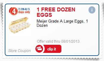 Meijer mPerks Free Eggs