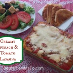 Creamy Spinach and Tomato Lasagna