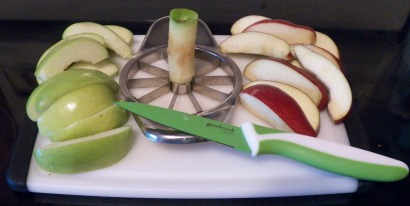 Cored and Sliced Apple