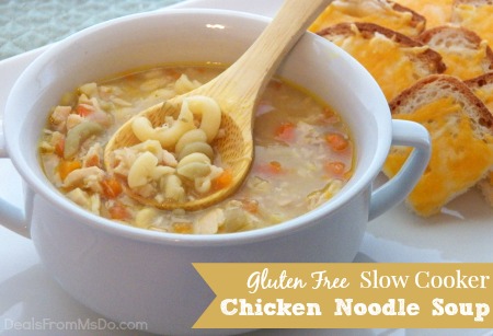Gluten Free Slow Cooker Chicken Noodle Soup