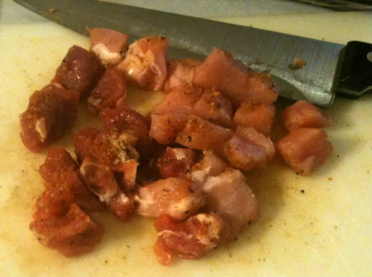 Chopped Pork Chops for Oriental Food