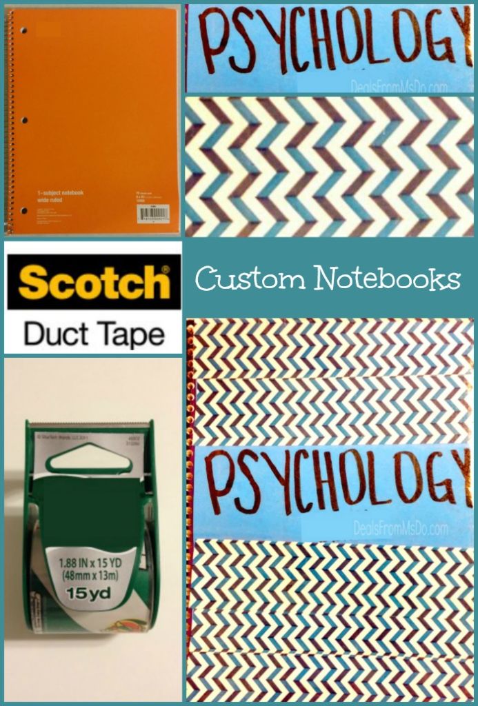 Scotch Duct Tape Chevron Notebooks