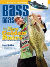 In Bassmaster Magazine, you get fishing information that will help you find bass and catch them. Bassmaster Magazine features the secrets of the winningest pro fishermen, the hottest new lures, the best bass lakes and rivers, the effects of weather, tackle selection and how to use it, boat and accessory reviews, tournament reports and more!