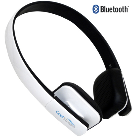 CoolStream Bluetooth Headphones White