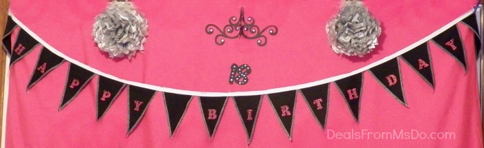 Birthday Banner with Tissue Paper Flowers